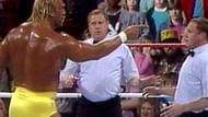 Hogan was seeing double when Earl and twin brother Dave Hebner both appeared on Saturday Night's Main Event